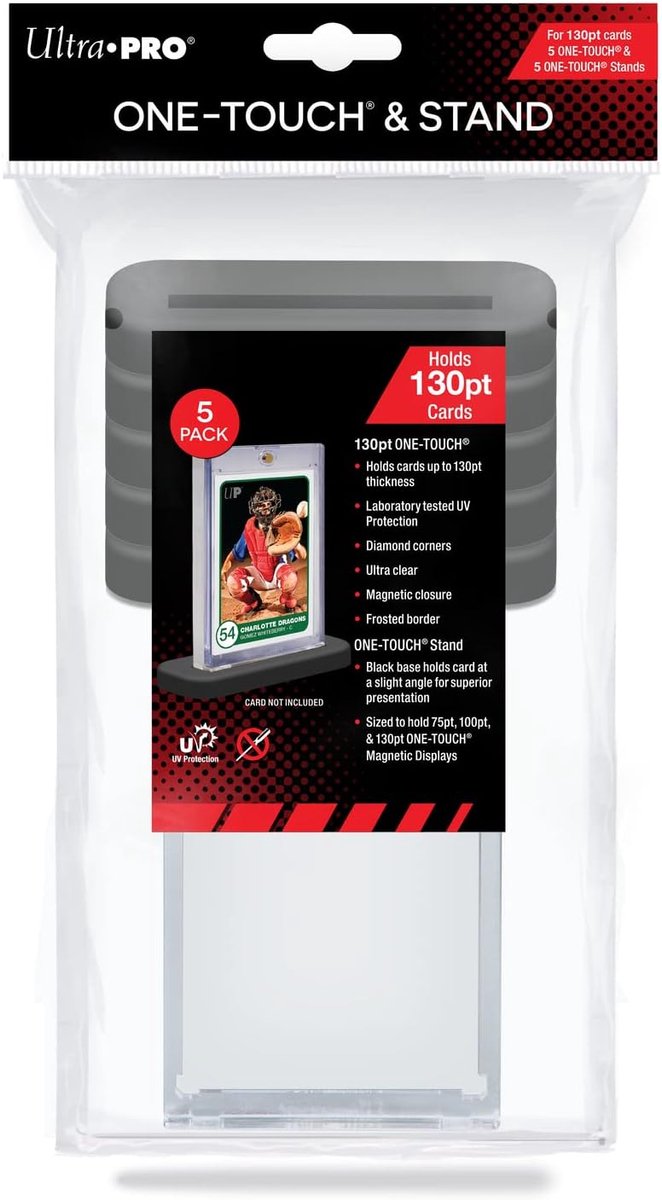 5x Magnetische Kaarthouders 130PT met Standaards voor Ruilkaarten en Sports Cards