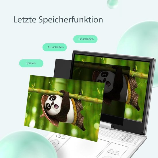 Draagbare DVD speler - Portable DVD speler - Met USB en Accu - Voor in Auto - Reisdisplay — afbeelding 3