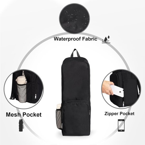 Yogamattas - met zijvak van mesh en ritssluiting - extern nat compartiment - lichtgewicht en waterdichte yogatas voor yogamat. van Merkloos — afbeelding 4