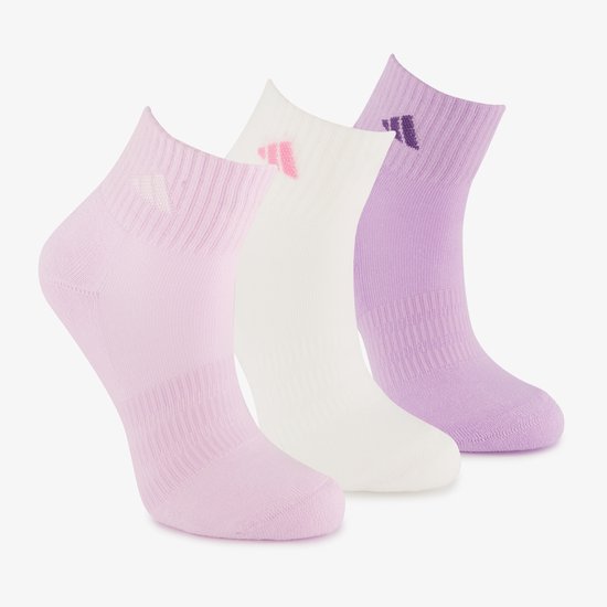 3 paires de chaussettes enfant Adidas en couleurs pastel - Wit - Taille 34/36
