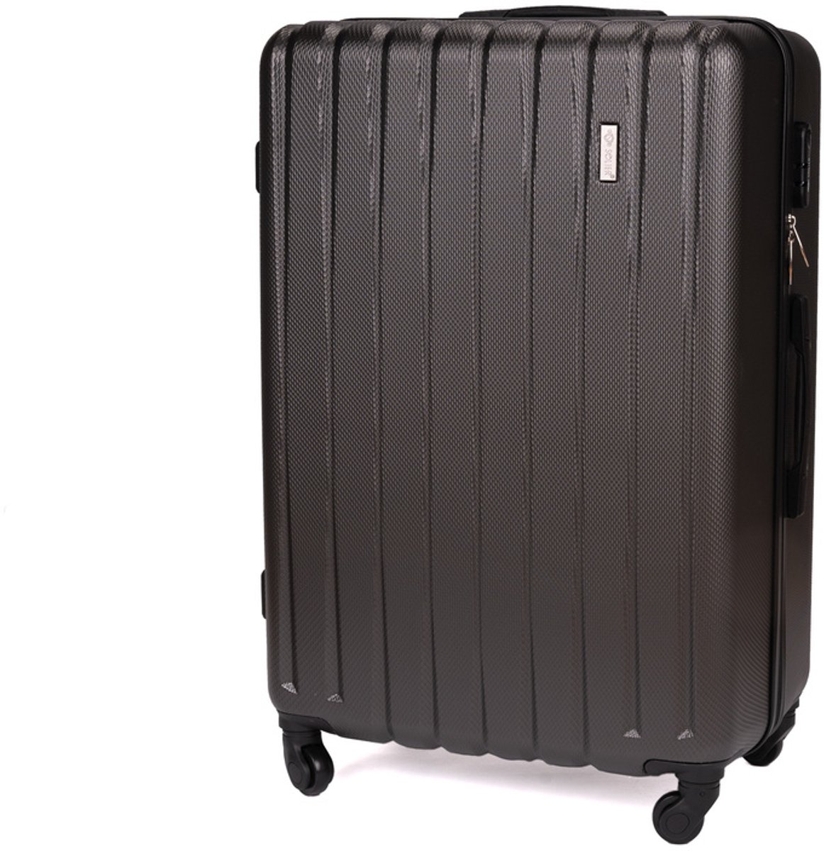 Solier STL902 - Reiskoffer middelgroot 24 inch - Hardcase ABS Plus - Cijferslot - 4 zwenkwielen - Donkergrijs