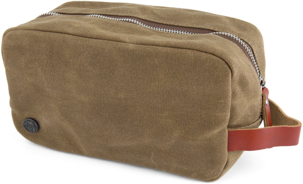 Khaki Bridge Waxed Canvas Toilettas