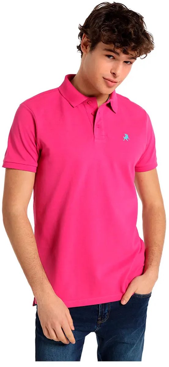 Lois Jeans 10696 Korte Mouw Poloshirt Roze L Man