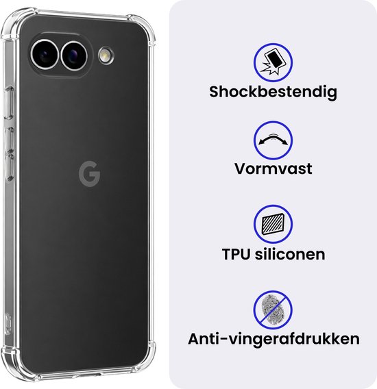Transparante siliconen telefoonhoes is shockbestendig, vormvast en anti-vingerafdruk.