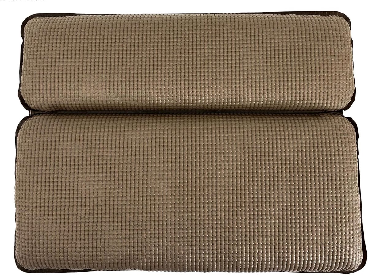 Luxe Taupe Badkussen voor Hoofd, Nek en Schouders - Groot Comfort
