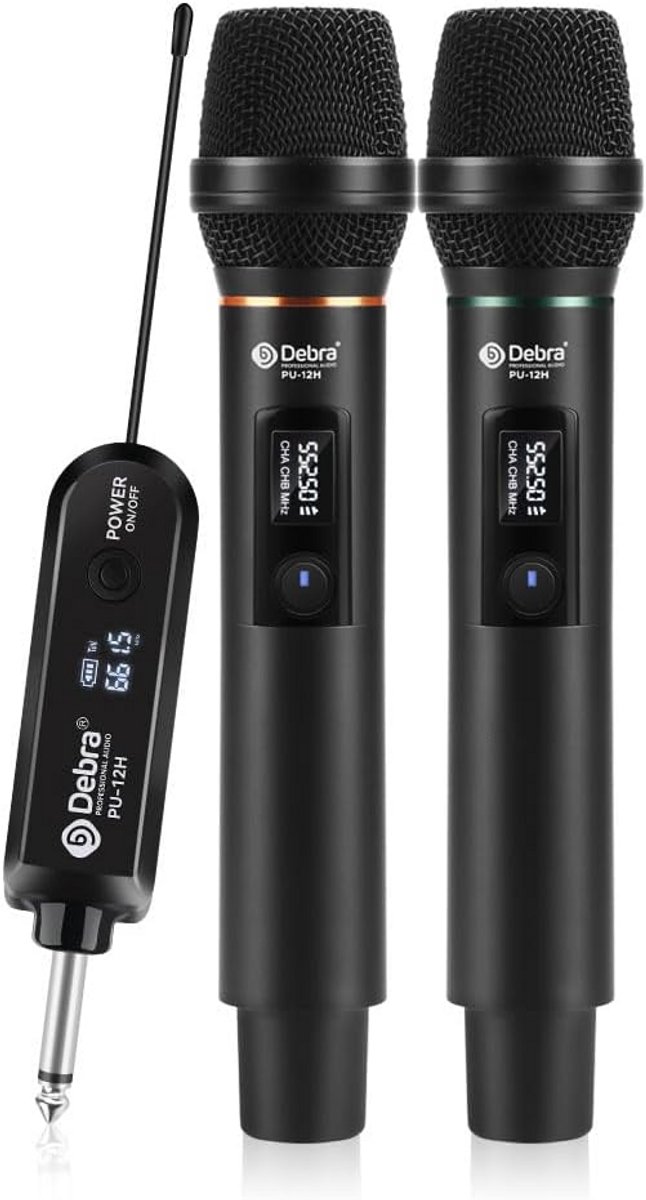 Draadloze UHF Handheld Microfoon voor Karaoke, DJ, Feest en Toespraak - Oplaadbaar