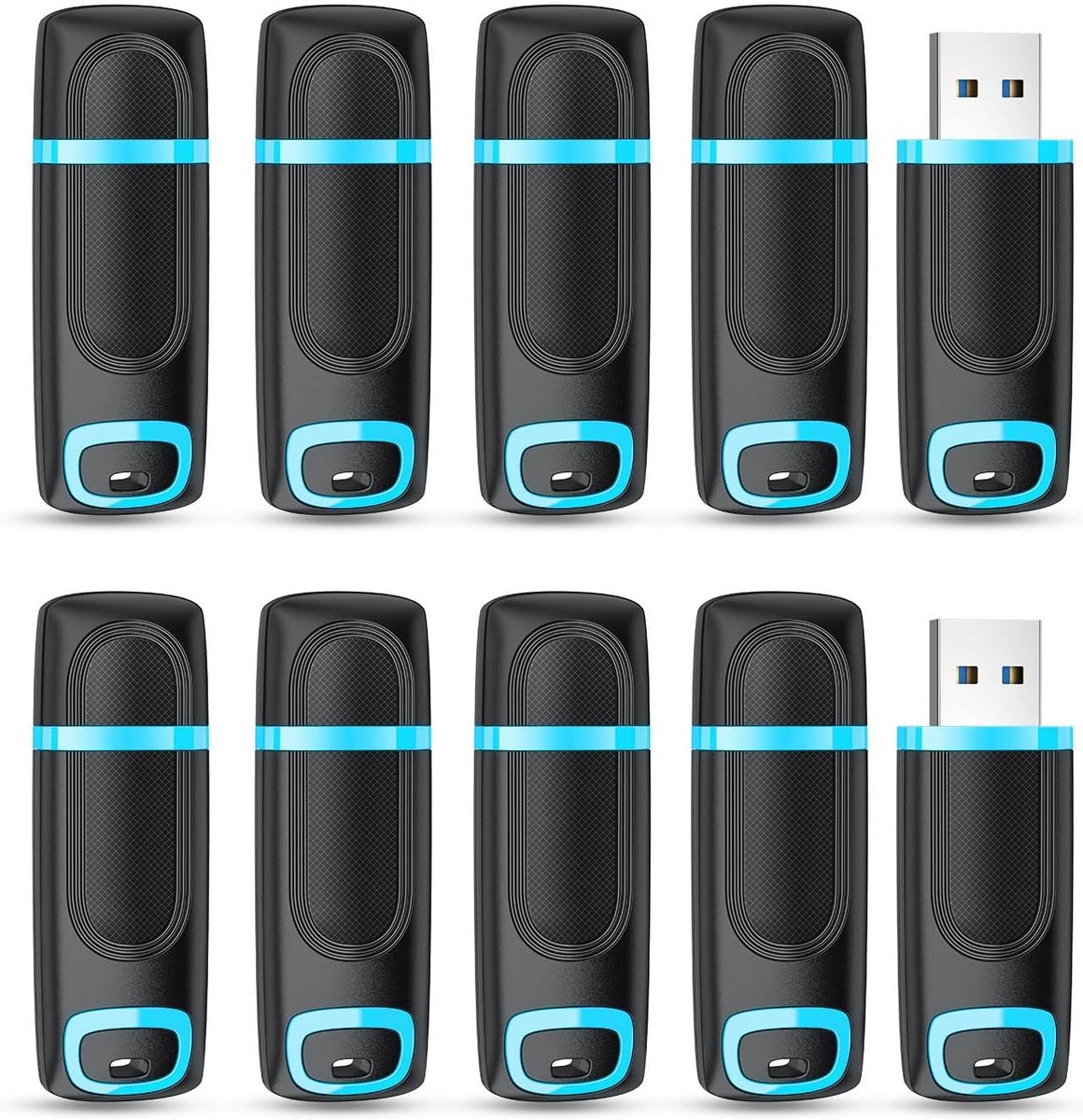 10 Stuks USB Sticks 64 GB USB 2.0 Geheugensticks voor PC Laptop en Auto