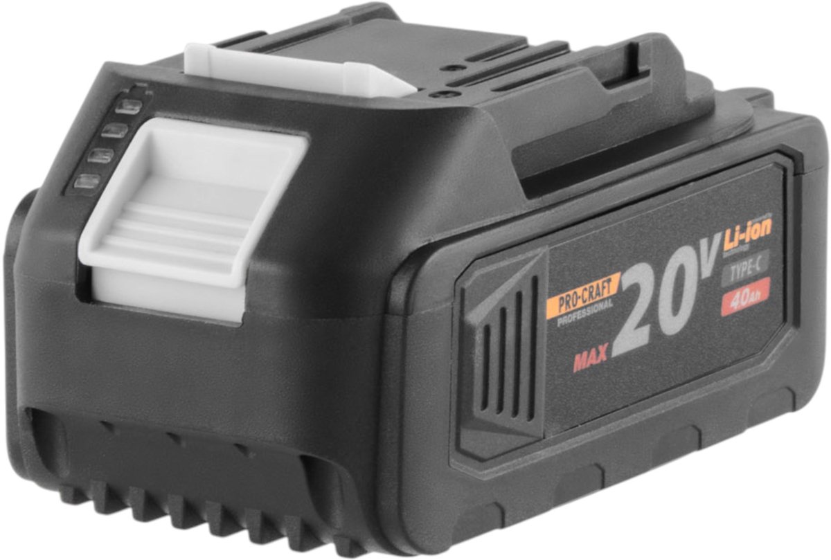 Procraft 20/4C accu 20 V 4,0 Ah / 4000 mAh Li-ion met laadindicator