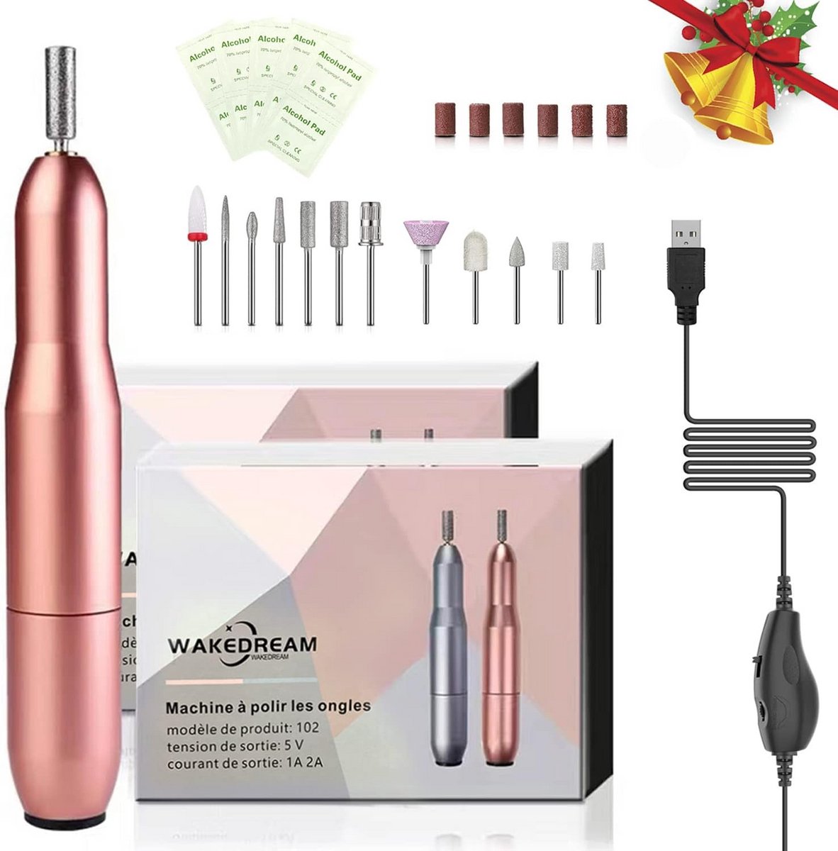 Elektrische Nagelvijl Set 12-in-1 Professionele Manicure en Pedicure Machine Draagbaar