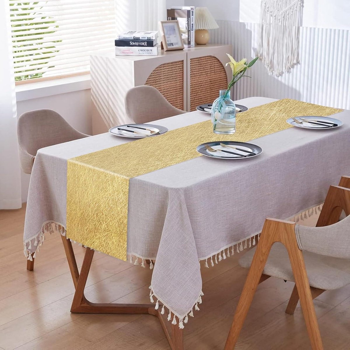 Tafelloper van Vlies - Goudkleurig - 30cm x 20m - Verjaardag, Kerst, Bruiloft - Feestdecoratie