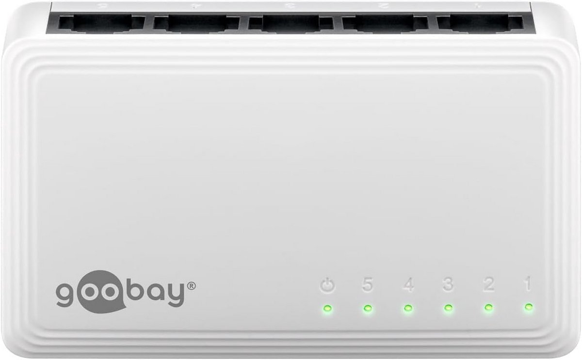 Gigabit Ethernet Switch 5 Poorten LAN Switch 1000 Mbit/s Stil Ventilatorloos Plug & Play