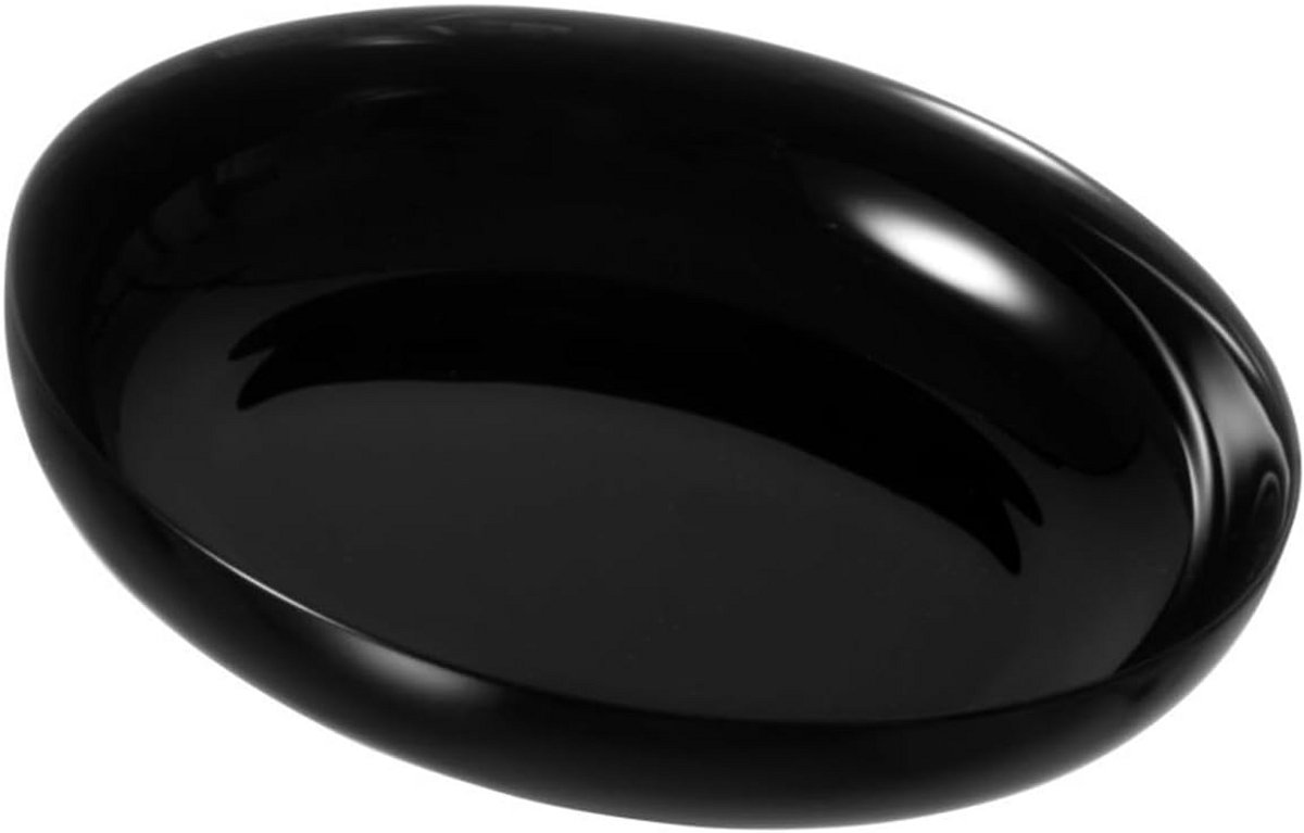 Diep Zwart Glas Eetbord 21 cm Perfect voor Dagelijks Gebruik