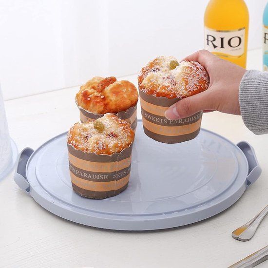 Container Taart Ronde Cake Container met Draagbare Riem - Taart Opslagbox voor Brood en ...