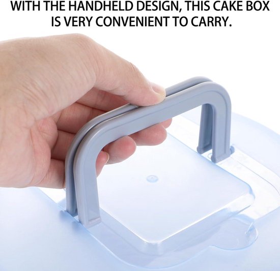 Container Taart Ronde Cake Container met Draagbare Riem - Taart Opslagbox voor Brood en ...
