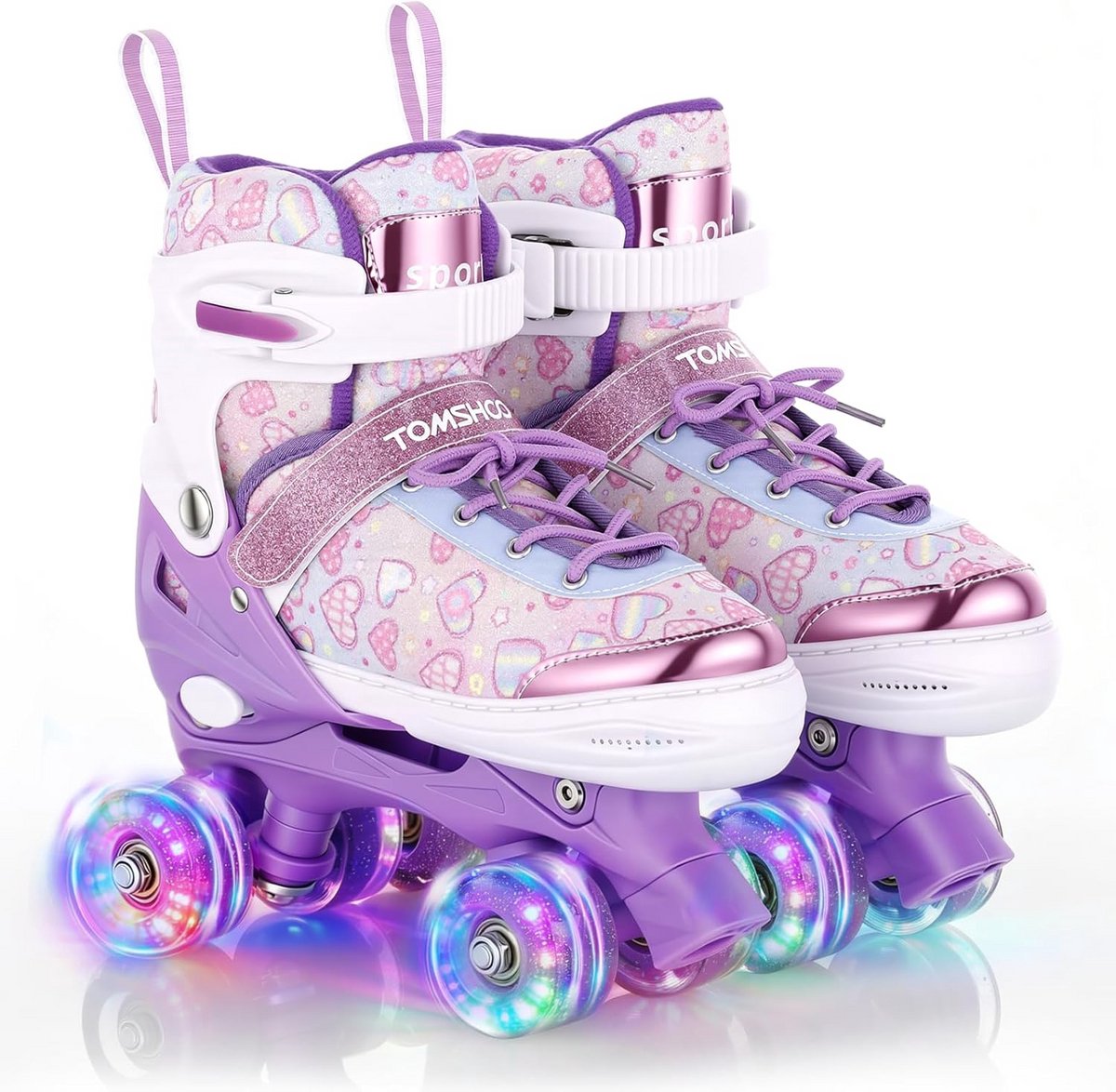Verstelbare Inline Skates voor Meisjes met Lichtgevende LED Wielen