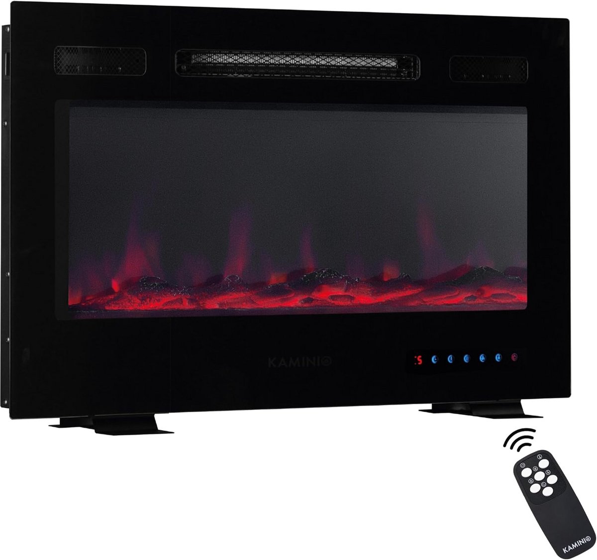 Elektrische Haard 3-in-1 met Verwarming, 3D Vlam Effect en Afstandsbediening (24 Inch)