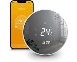 NBAP® Thermostaat voor cv - Draadloos met Wifi - Met App - Wit