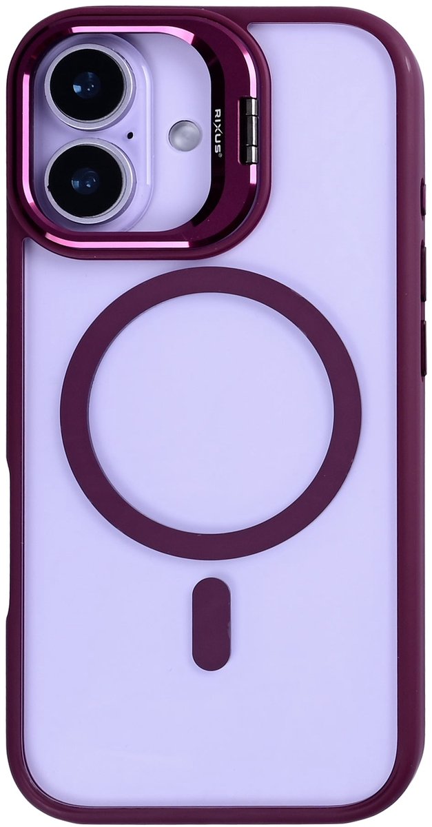 Rixus Classic 03 Case With MagSafe For Apple iPhone 17 Dark Pink