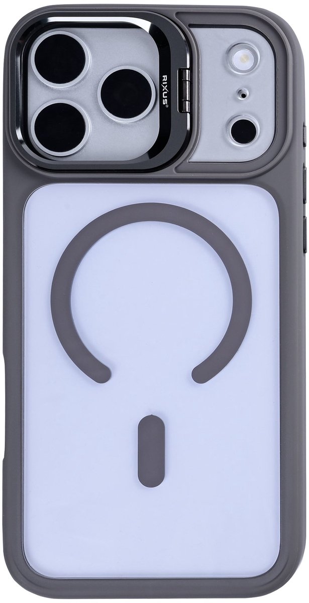Rixus Classic 03 Case With MagSafe For Apple iPhone 17 Pro Max Titanium Grey
