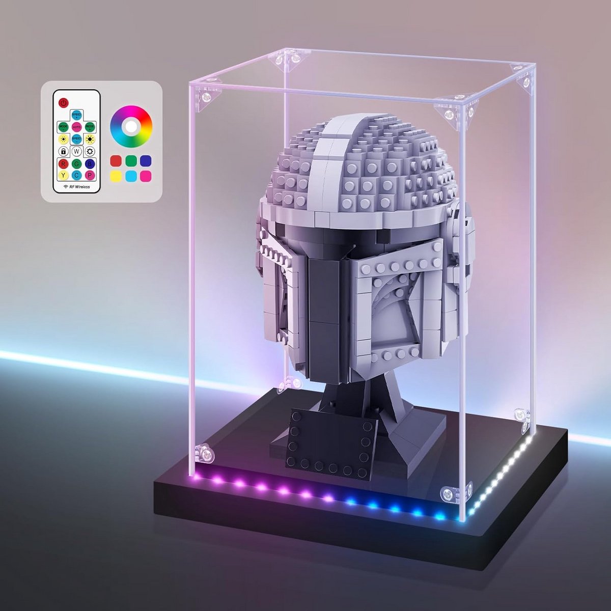 Transparante Acryl Vitrine met LED-verlichting voor Miniaturen en Verzamelingen (20x20x25 cm)