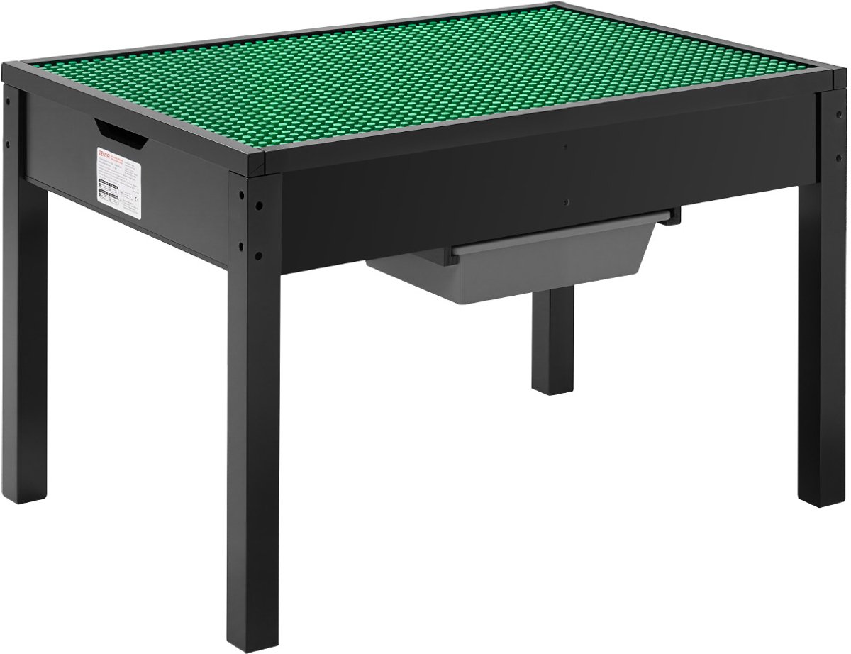 VEVOR Kindertafel Activiteitentafel Speeltafel Bouwsteentafel Houten 81x55,3x50,2cm