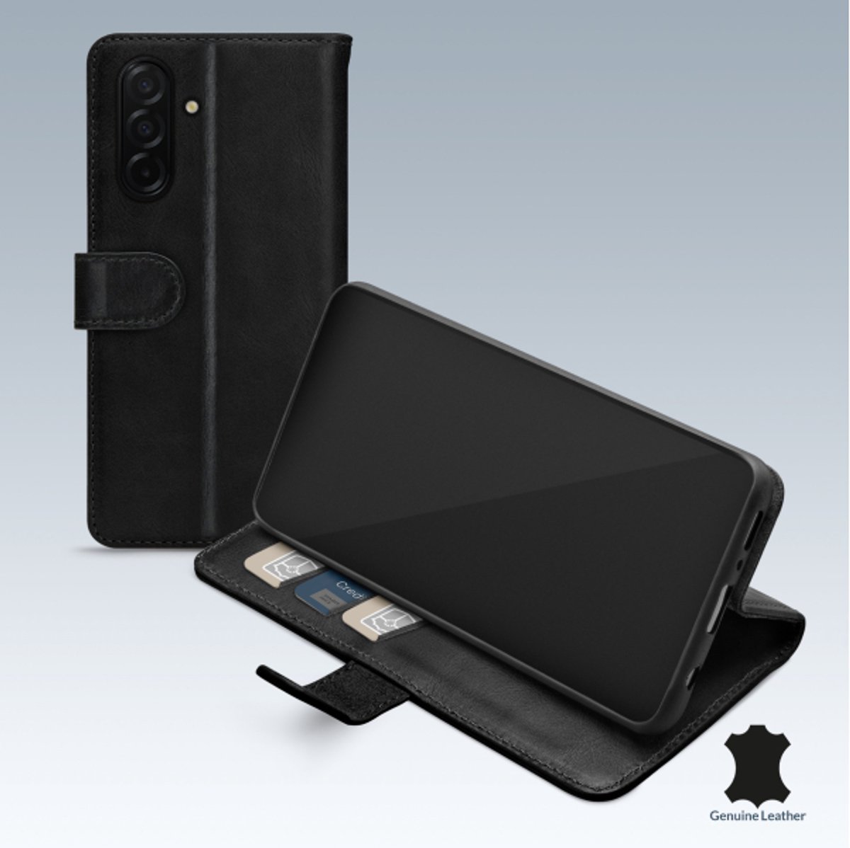 Mobilize Leather Wallet - Geschikt voor Samsung Galaxy A27 5G - Black
