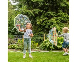 Esschert Design Paraplu voor kinderen - transparant - zeedieren thema - Dia 70 cm - automatisch