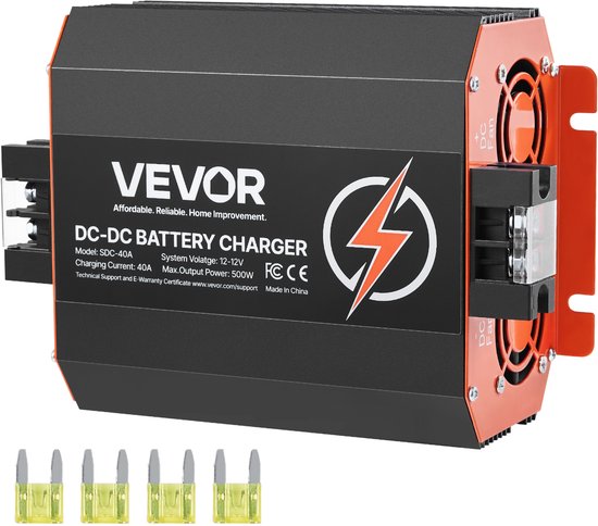 VEVOR 12V 40a DC/DC-Lader 500w Loodzuur-Lithium-Agm Gel/Natte Accu's