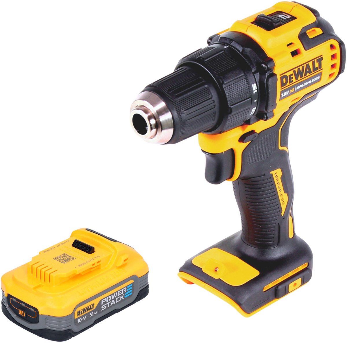DeWalt DCD 708 N accuboormachine 18 V 65 Nm borstelloos + 1x Powerstack accu 5,0 Ah - zonder oplader