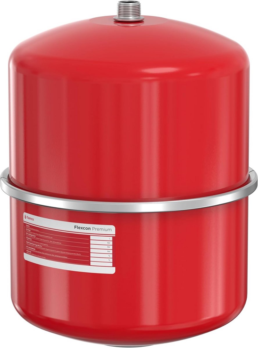 Rood expansievat 18 liter met vast membraan voor verwarming en koeling