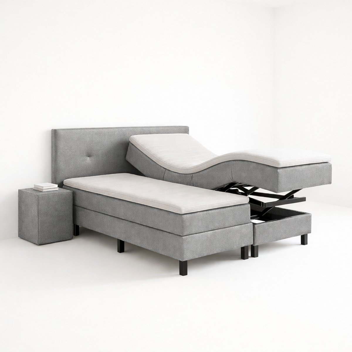 Boxspring VitaLift – Hoog-Laag Bed 2-Persoons Elektrisch Verstelbaar 160x220 cm – Verzorgi