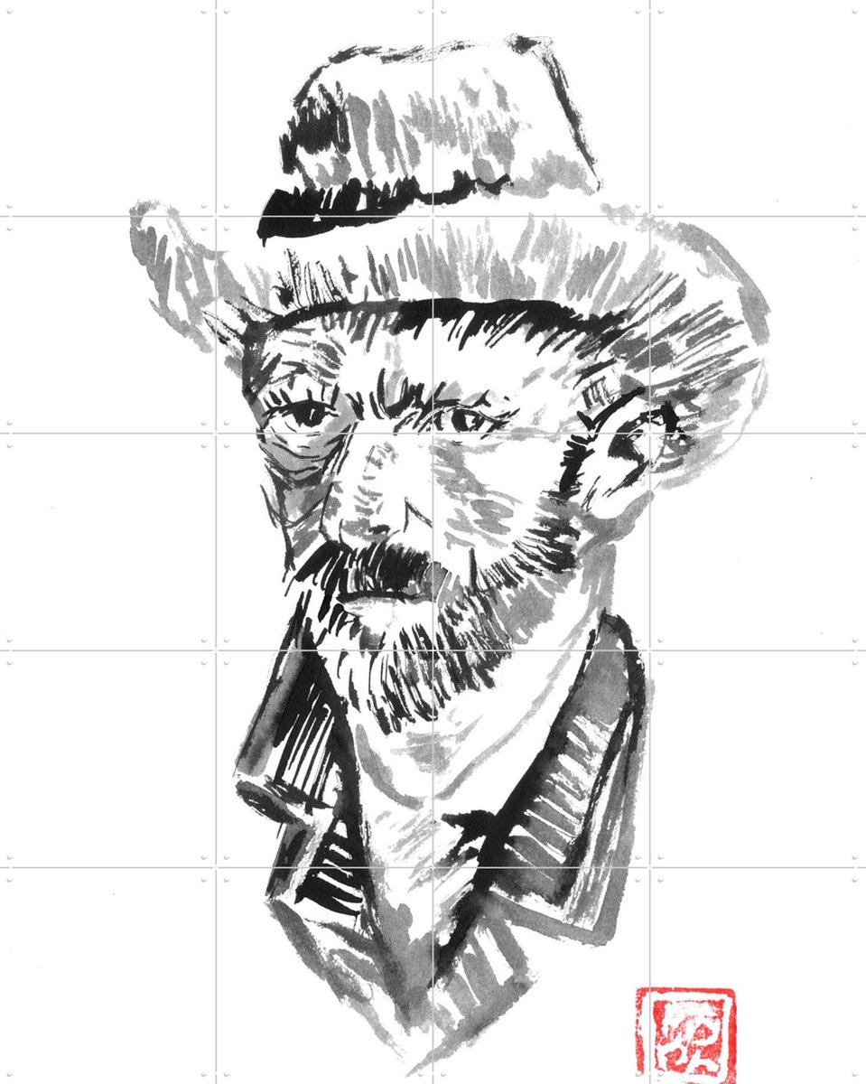 IXXI Van Gogh Sumi, Péchane & Van Gogh 21st Century - 80 x 100 cm - Gratis ophangtool - Grote wanddecoratie en posters - Klassiek, Illustraties