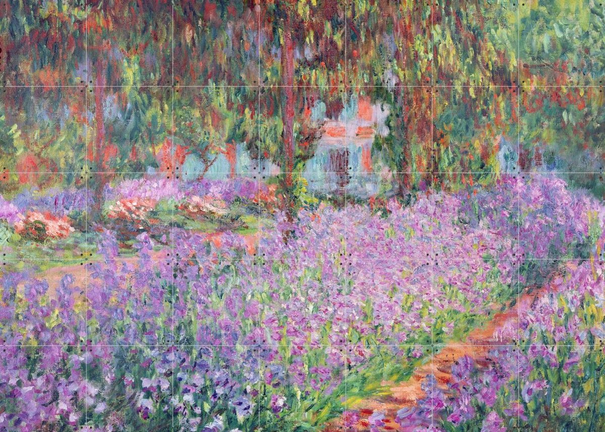 IXXI The Artist's Garden, Claude Monet & Bridgeman Images - 140 x 100 cm - Gratis ophangtool - Grote wanddecoratie en posters - Kleurrijk, Klassiek