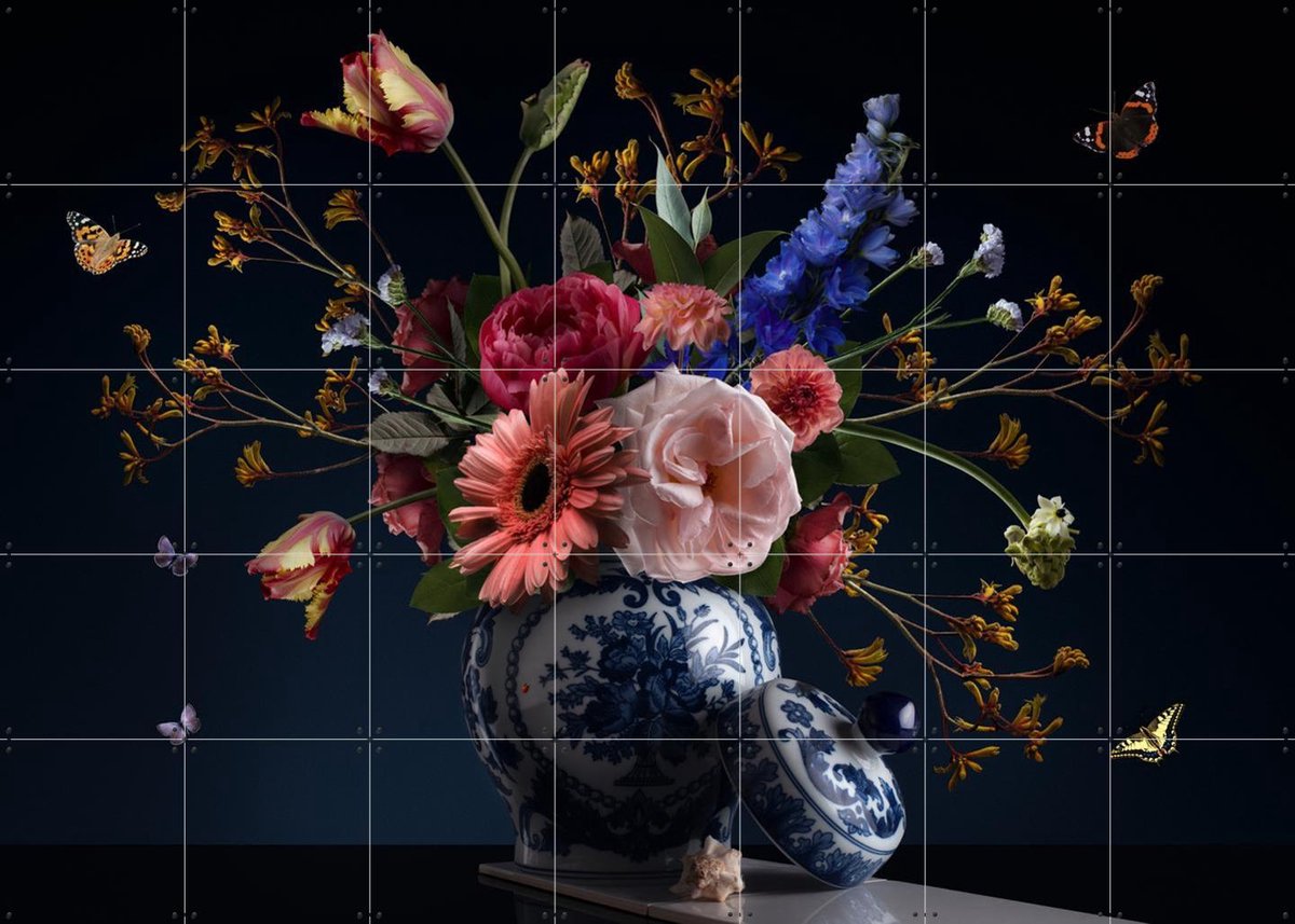 IXXI Royal Beauty, Sander van Laar - 140 x 100 cm - Gratis ophangtool - Grote wanddecoratie en posters - Fotografie, Klassiek, Bloemen, Botanisch