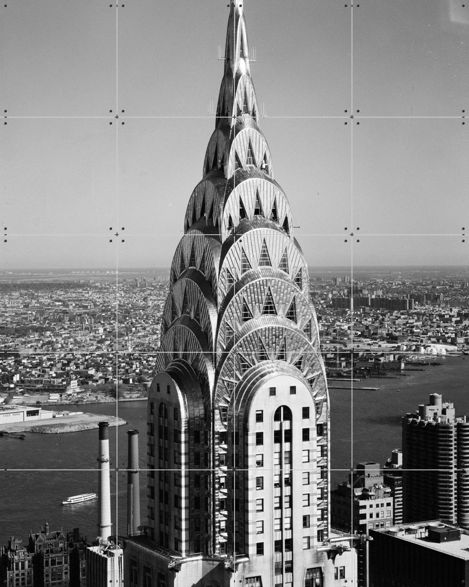 IXXI Chrysler, Teun Voeten - 80 x 100 cm - Gratis ophangtool - Grote wanddecoratie en posters - Fotografie, Vintage, Art Deco, Woonkamer, Gang