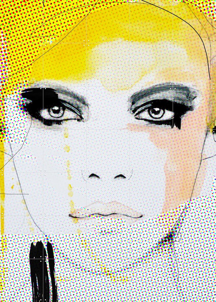 IXXI Ruse, Leigh Viner - 100 x 140 cm - Gratis ophangtool - Grote wanddecoratie en posters - Line art, Kleurrijk, Gemengde Technieken, Illustraties