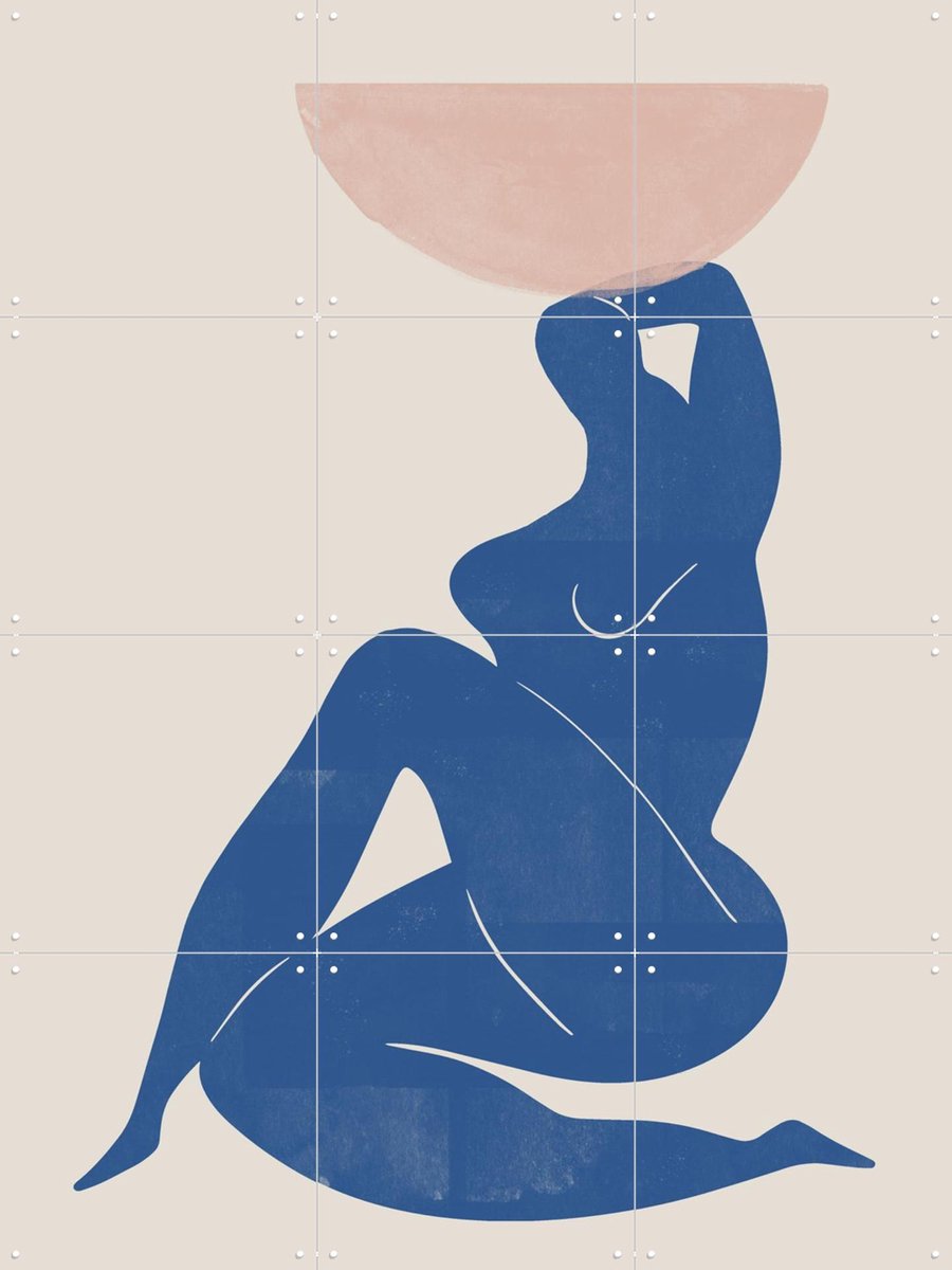 IXXI Vase and Women, The Miuus Studio & Various - 60 x 80 cm - Gratis ophangtool - Grote wanddecoratie en posters - Abstract, Line art, Minimalisme