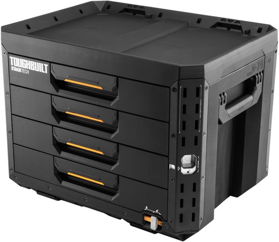 Stackteck Convertible Toughbuilt STACKTECK gereedschapskist afsluitbaar met 4 laden 533 x 406 ...