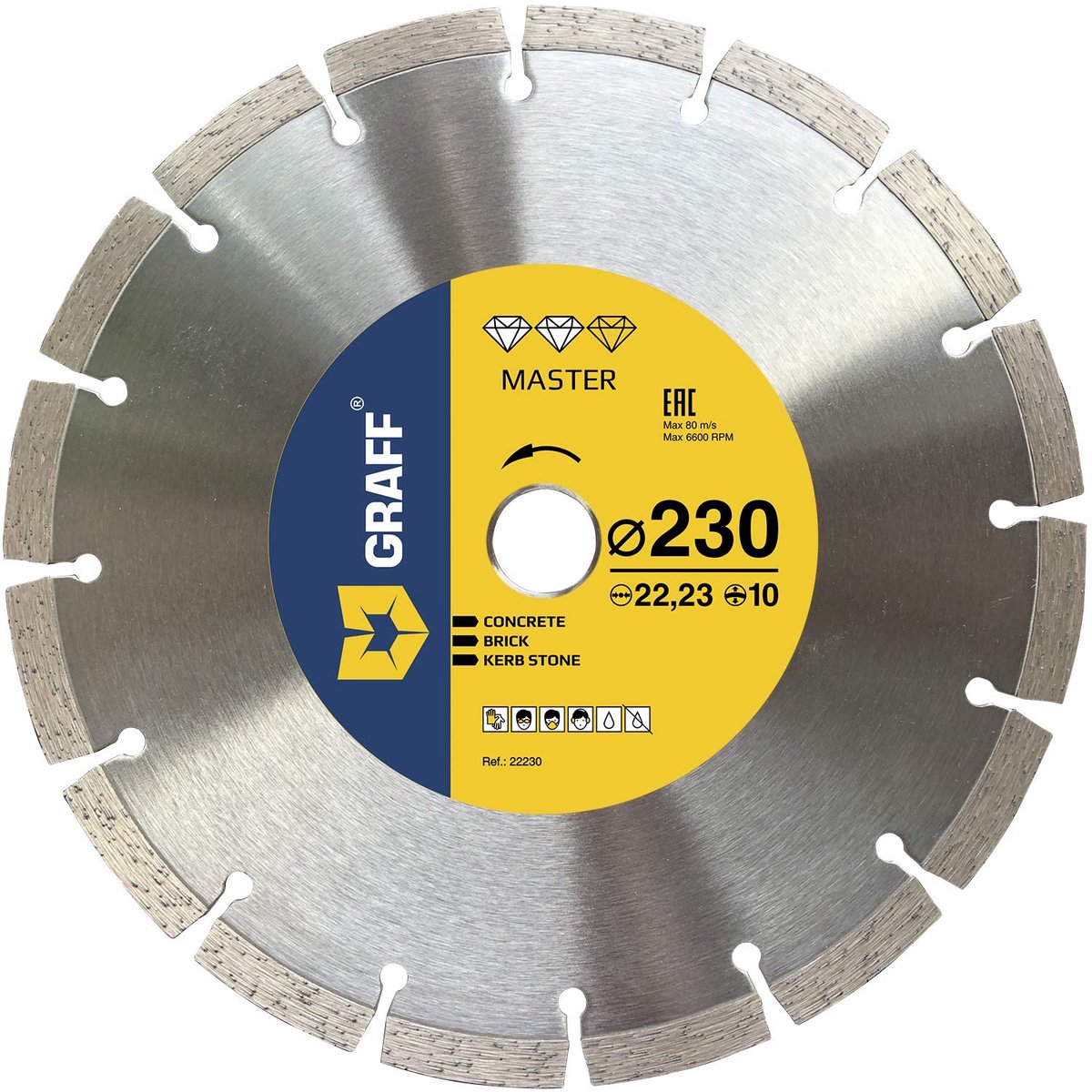 Gesegmenteerde Diamantschijf 230mm voor Beton, Steen en Trottoirband