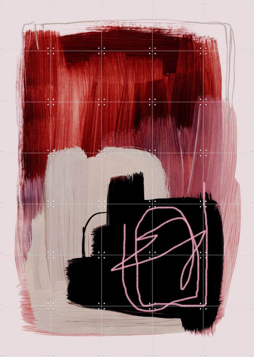 IXXI Abstract Brush Strokes 132, Mareike Böhmer - 100 x 140 cm - Gratis ophangtool - Grote wanddecoratie en posters - Grafisch Ontwerp, Abstract