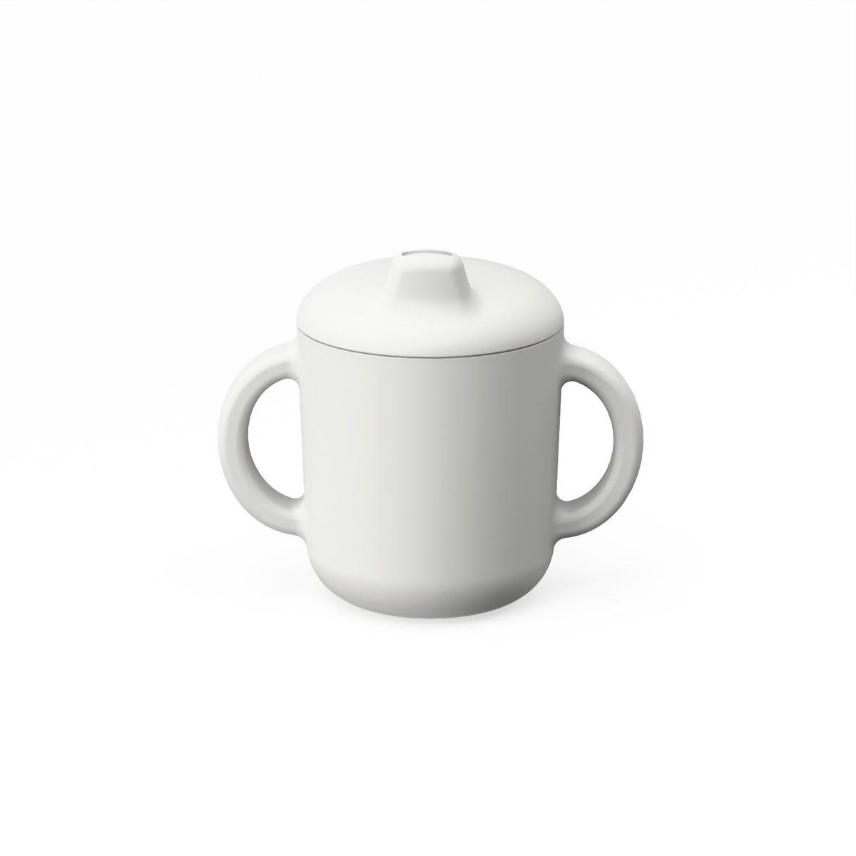 EKOBO Baby Tuitbeker met Handvatten – Siliconen – BPA Vrij – Bambino – wit
