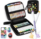 SANFURNEY Art Marker Opbergrek voor 120 Markers, Aquarel Borstels Pennen Kleurpotloden Organizer Houder voor Bureau SANFURNEY Art Marker Opbergrek voor 120 Markers, Aquarel Borstels Pennen Kleurpotloden Organizer Houder voor Bureau