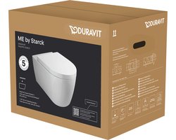 Duravit Starck Me wandclosetpack diepspoel Rimless 37x57cm met softclose closetzitting wit