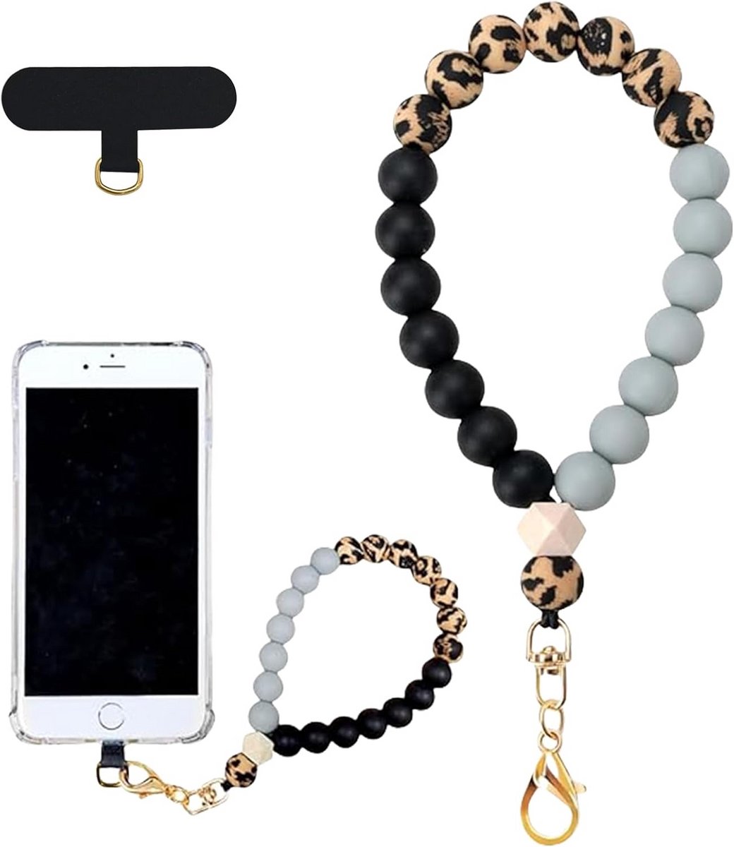 Flexibele Siliconen Telefoonkoord Polsband voor de Meeste Smartphones