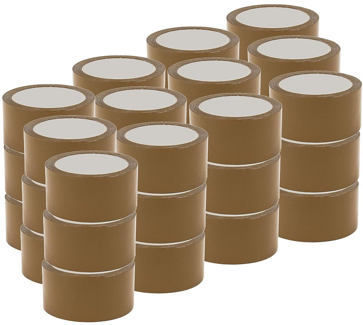 36 Rollen Stil Afrollend Plakband Bruin voor Verpakken 66m x 48mm