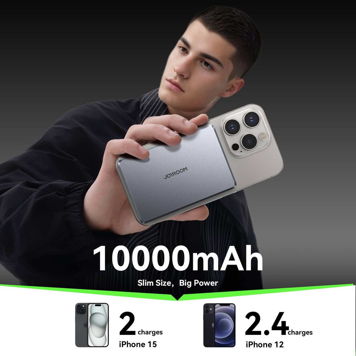 Joyroom Magnetische Powerbank 10.000 mAh Draadloos Laden - afbeelding 3