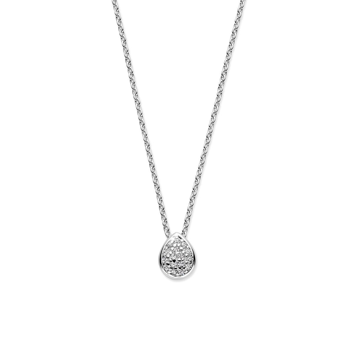 Collier druppel zirkonia 41 - 43 - 45 cm
