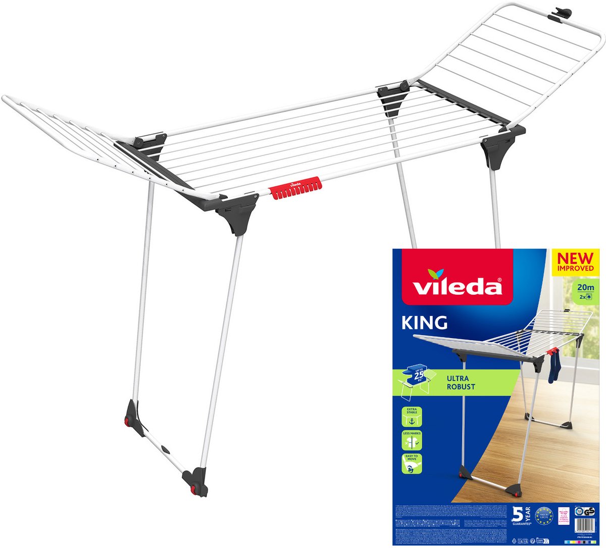 Vileda King Droogrek - Wit