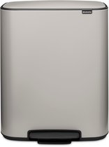 Brabantia Bo Prullenbak - 60 litres - 1 compartiment - Soft Grey