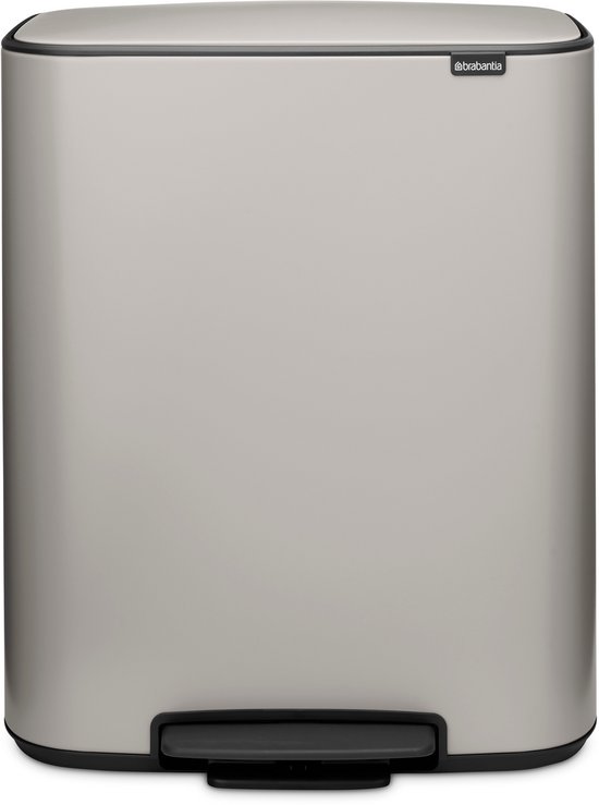 Brabantia Bo Prullenbak - 60 litres - 1 compartiment - Soft Grey